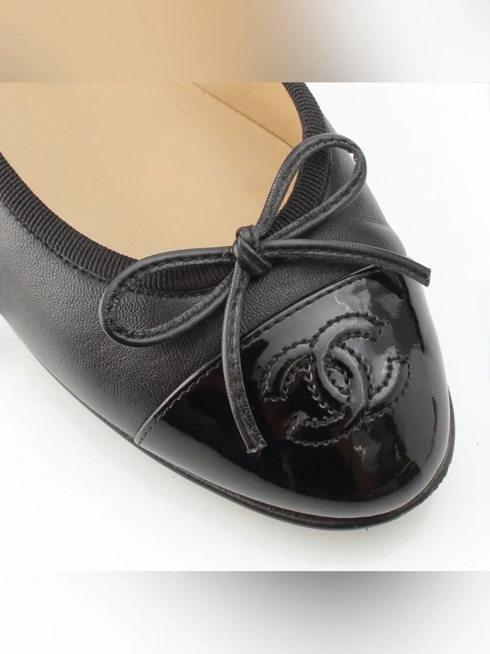 CHANEL lambskin patent